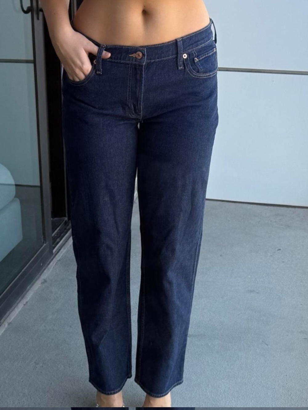 New Gap 90s Loose Low Rise Dark Blue Denim 30